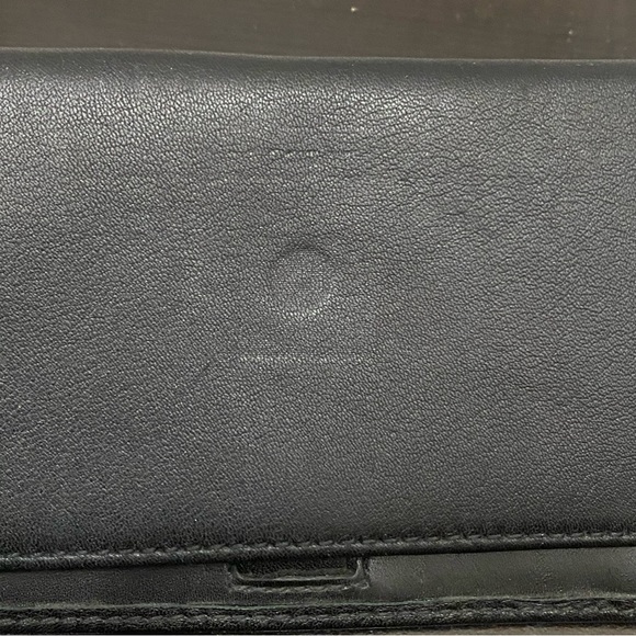 COACH Black Leather Bifold Checkbook Insert Wallet - Picture 9 of 10